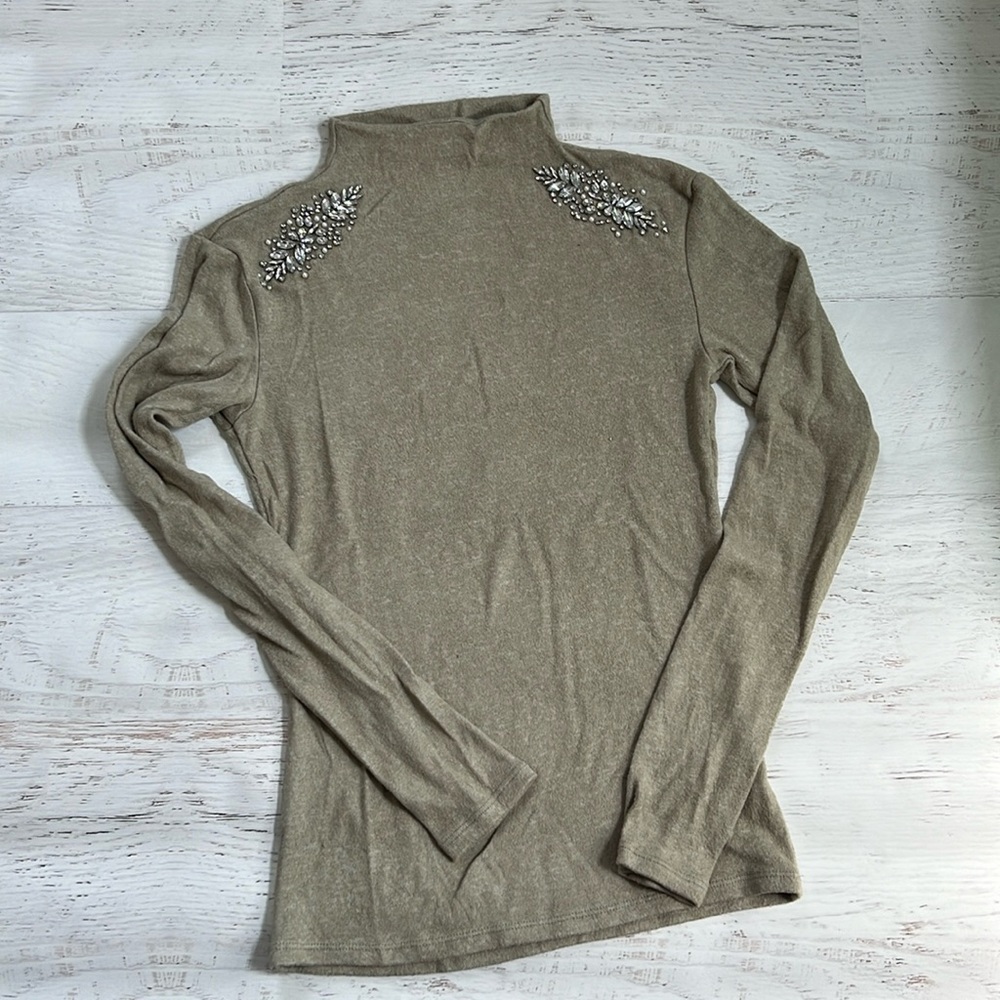 Express Jeweled Turtle Neck Sweater XS